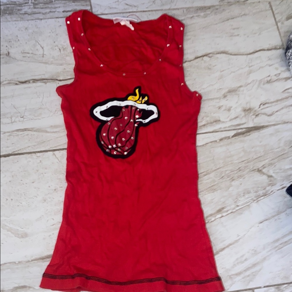 Red Miami Heat Tank Top